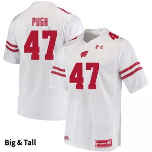 Men's Wisconsin Badgers NCAA #47 Jack Pugh White Authentic Under Armour Big & Tall Stitched College Football Jersey QJ31L78WZ